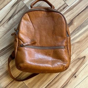 Duluth brand natural leather purse-backpack